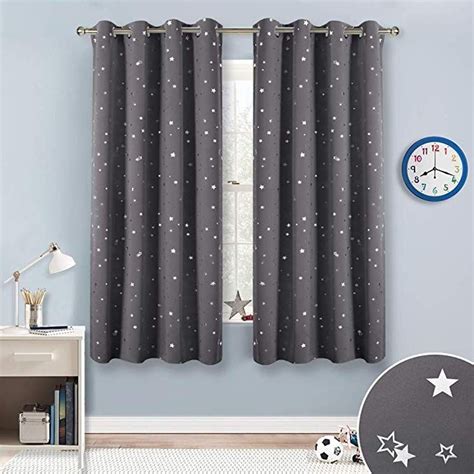 Ryb Home Kids Blackout Curtains For Bedroom Twinkle Star Patterned