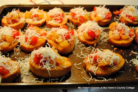 Bring to a boil and cook until thick. Bruschetta