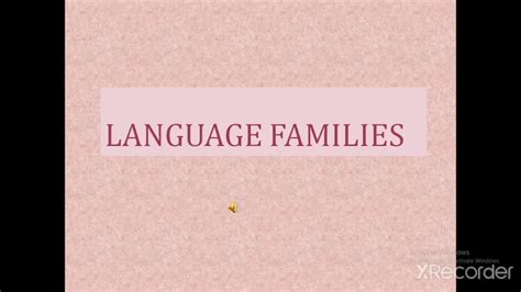 Language Families Bs English Introduction To Language Studies Youtube