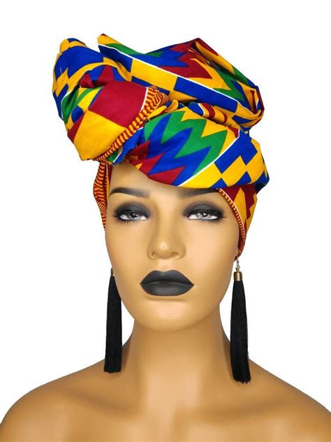 Kente Head Wraps For Women Ankara Headwrap Etsy