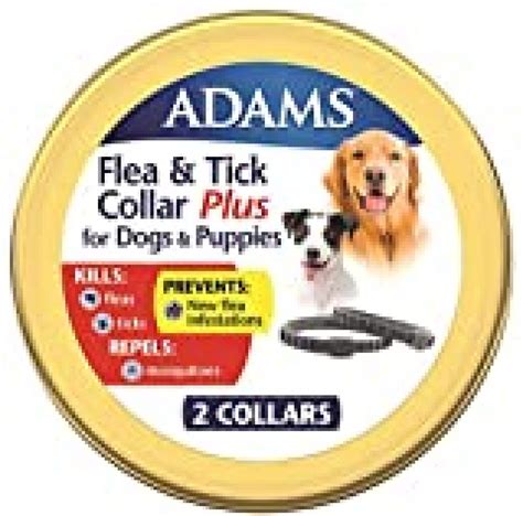 Adams Flea And Tick Collar Plus For Dogs And Puppies 2 Pack Grey One Size