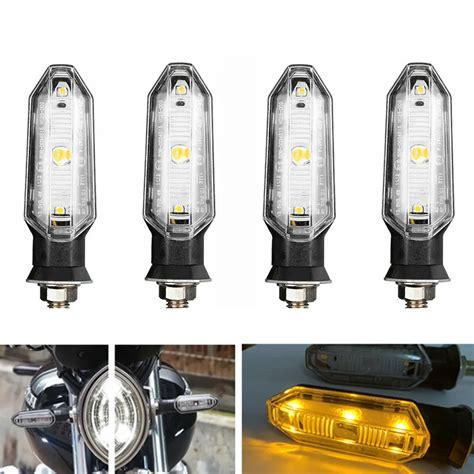 Motorcycle Turn Signals Lights Flasher Led Arrow Indicator Blinker Lamp