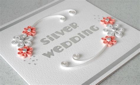 Handmade 25th Anniversary Card Silver Wedding