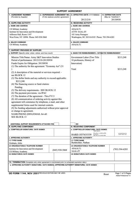 Top Dd Form 1144 Templates Free To Download In Pdf Format