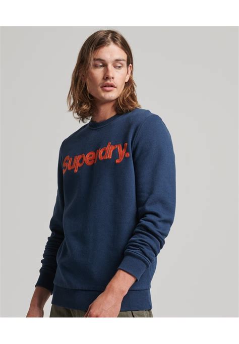 Superdry Core Logo Classic Crew Sweatshirt Deep Indigo Gritbleu