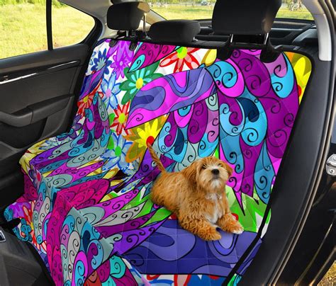 Green Ethnic Boho Retro Pattern Car Back Seat Pet Covers Backseat Seat