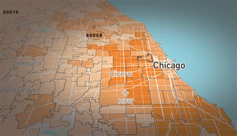 Chicago Zip Code Map United States Map