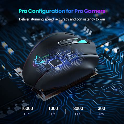 Pictek Pc306 Profissional Gaming Mouse 16000dpi Gaming Programação