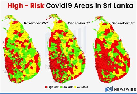 Health Ministry Issues Latest Map Of High Risk Covid19 Areas In Sri