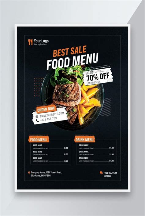 Food Menu Flyer Template Psd Psd Free Download Pikbest