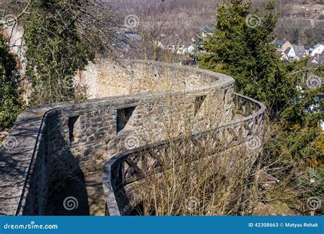 Fortification Wall Of A Ruin Of A Ancient Castle In Poland Janowiec