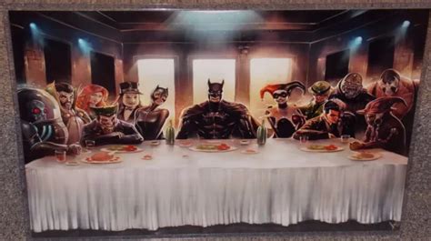 Batman Last Supper Glossy Art Print 11 X 17 In Hard Plastic Sleeve 35