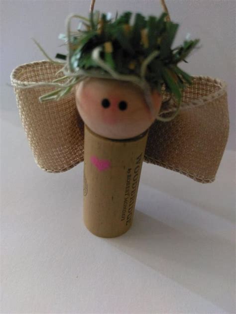 Wine Cork Angel Ornament Etsy Cork Crafts Christmas How To Make