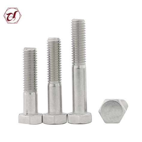 Half Thread Stainless Steel 304 316 A2 A4 Din933 Hex Head Bolt China