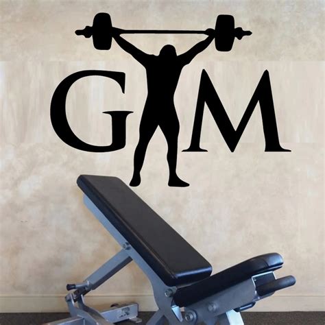 Gym Wall Decals Healthy Life Style Sports Wand Stickers Motivated