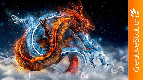 Fire And Ice 3d Speed Art Zbrush Photoshop