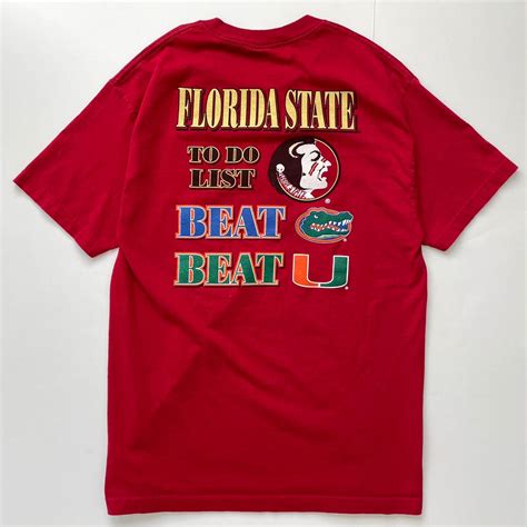 Vintage Vintage 90s Fsu Seminoles To Do List Rivalry Tee L Grailed