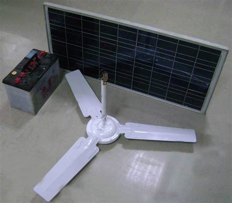 Other than the ceiling fans, we also have solar powered gable wall fans, large scale wall fan, exhaust fan, centrifugal fan, louvered wall fan and attic fan. Solar Ceiling Fan 12V DC - Solar Vision