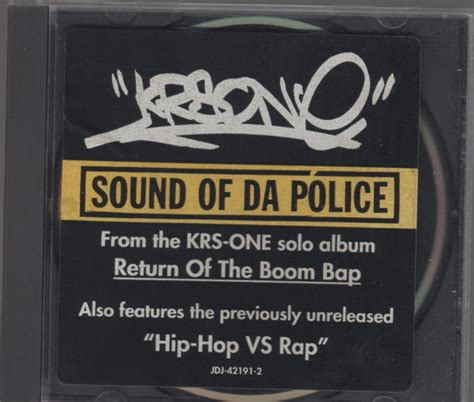 Krs One Sound Of Da Police 1993 Cd Discogs