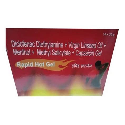 Pharmaceutical Gel Diclofenac Diethylamine Virgin Linseed Oil Methyl