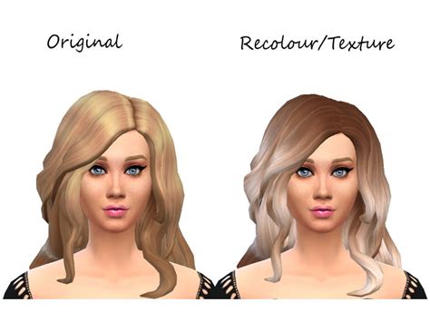 Messy Curls With Bangs Recolour And Retexture The Sims 4 Catalog All