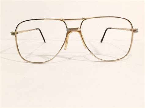 Gold Aviators Vintage 80s Eyeglass Frames Double Bridge Etsy