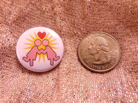 Lesbian Couple 1 Inch Pinback Button Pin Badge Lgbtq Queer Etsy