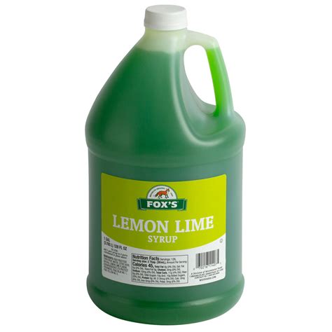 Foxs 1 Gallon Lemon Lime Syrup 4case