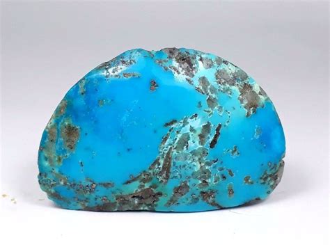 Good Color 100 Natural Persian Turquoise Polished Rough With Gil