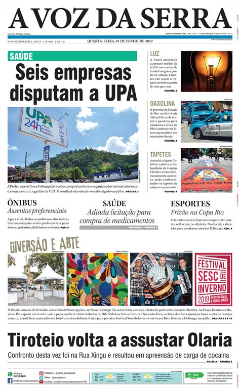 Edição De 19 De Junho De 2019 Jornal A Voz Da Serra