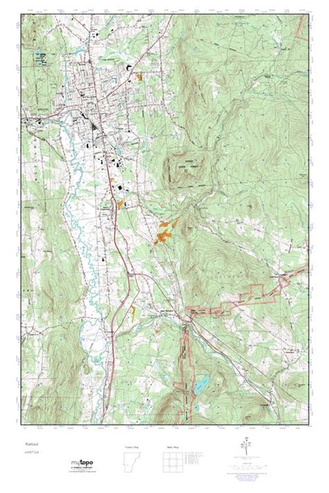 Mytopo Rutland Vermont Usgs Quad Topo Map