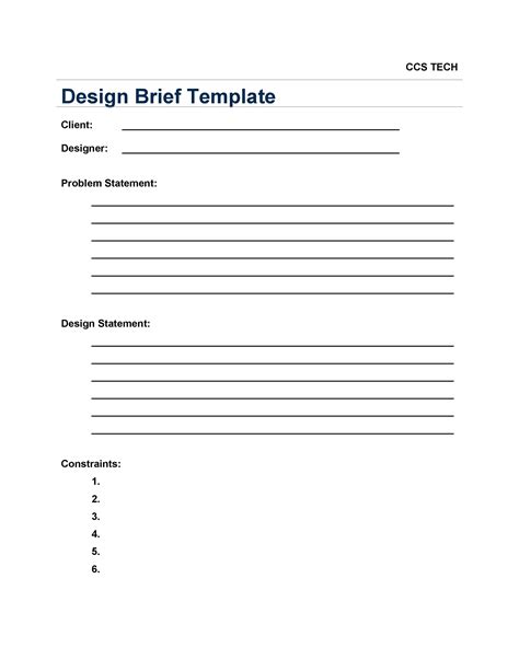 50 Useful Design Brief Templates Free Creative Brief Templatelab
