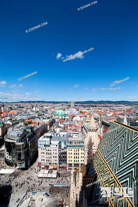 City Of Vienna From Above In Austria Capital City Cityscape With