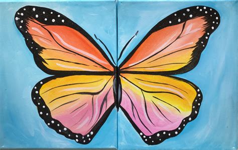 Mom And Me Paint Night Butterfly Art Studio 27 Sip And