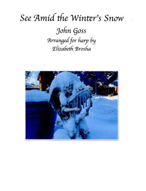 See Amid The Winter S Snow Arr Elizabeth Brosha Sheet Music John Goss Harp