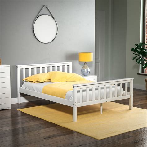 Wood Bed Single Double King Size 3ft 4ft6 5ft Solid Frame Mattress
