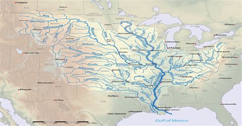 The Mississippi River Basin In The United States And Canada Os