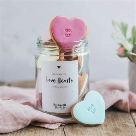 Jar Of Love Heart Biscuits By Honeywell Bakes