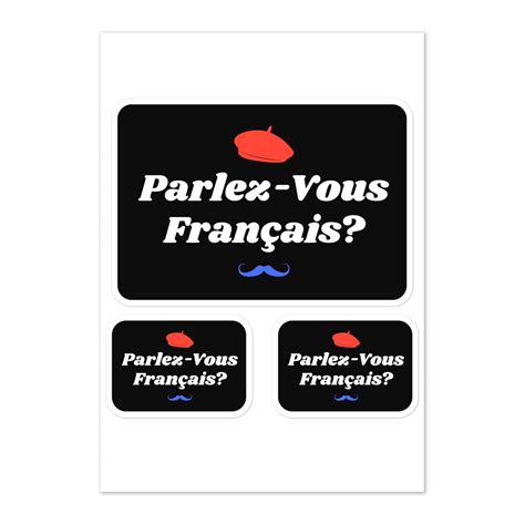 Parlez Vous Francais Stickers T For French Language Etsy