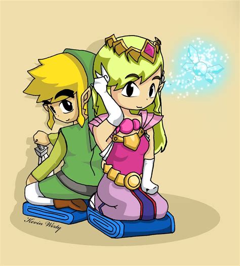 Zelda And Link By Kevinwerty On Deviantart Legend Of Zelda Zelda