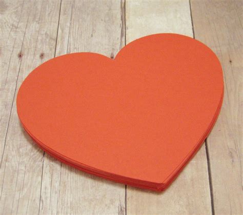 4 Inch Cardstock Heart Cutouts Red Hearts Advice Cards Scrapbook
