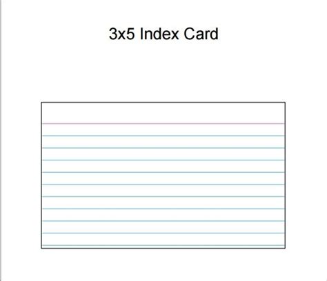 3x5 Index Card Template