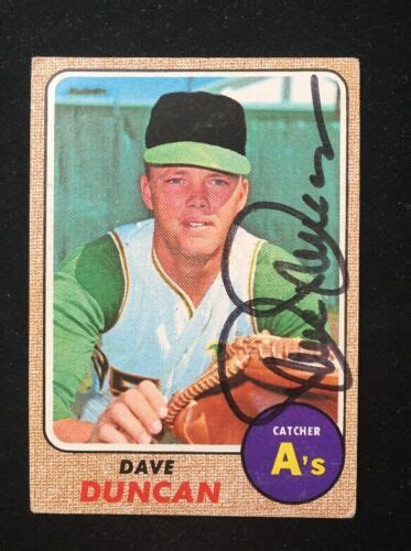 Dave Duncan 1968 Topps Autographed Signed Auto Baseball Card 262 As Ebay
