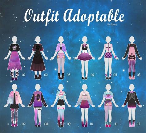 Closed Casual Outfit Adopts By Rosariy On Deviantart Drawing