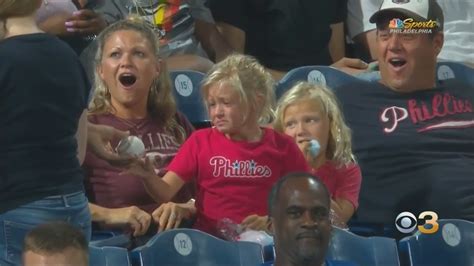 Young Phillies Fan Goes Viral After Giving Foul Ball To Crying Girl Youtube