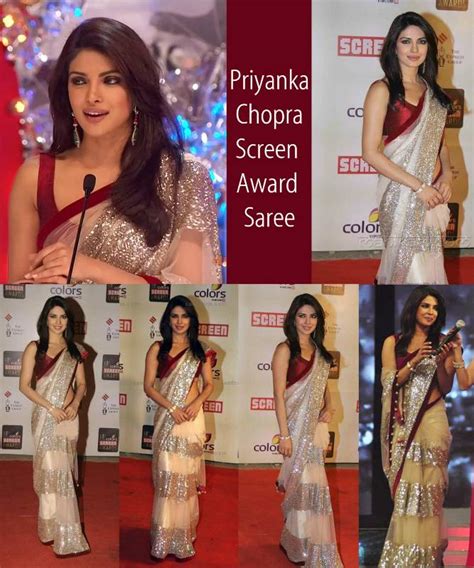 Bollywood Dreams ~ Priyanka Chopra Screen Award Saree Zahara 17024