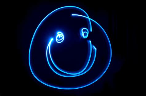 Led Smiley Face Painted In Light Stock Photo Download Image Now