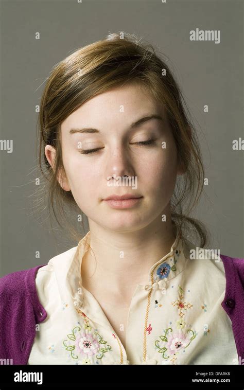 16 Year Old Girl Headshot Studio Stock Photo Alamy