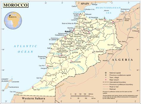 Large Detailed Political And Administrative Map Of Morocco With All