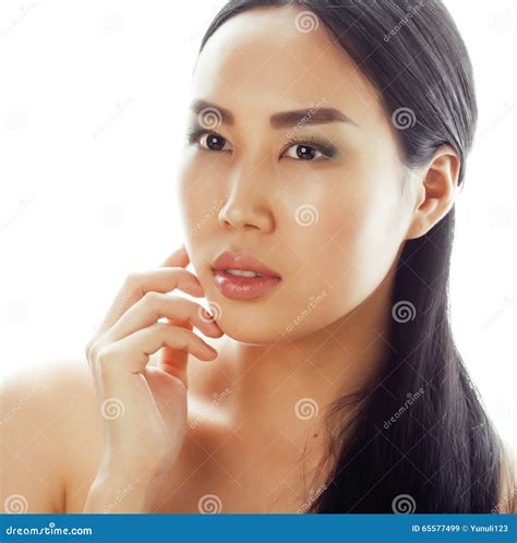 asian woman beauty face closeup portrait beautiful attractive mixed race chinese asian
